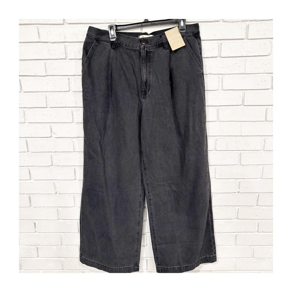 Madewell Charcoal The Harlow Wide-Leg Jeans‎